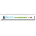 .040 Clear Plastic Rulers, InkJet Full Color + white. Round corners